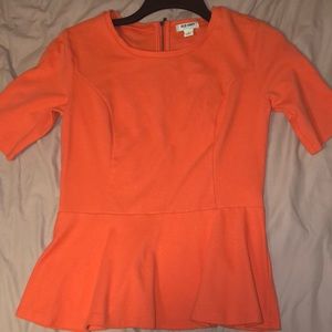 Old Navy orange peplum top, in great condition